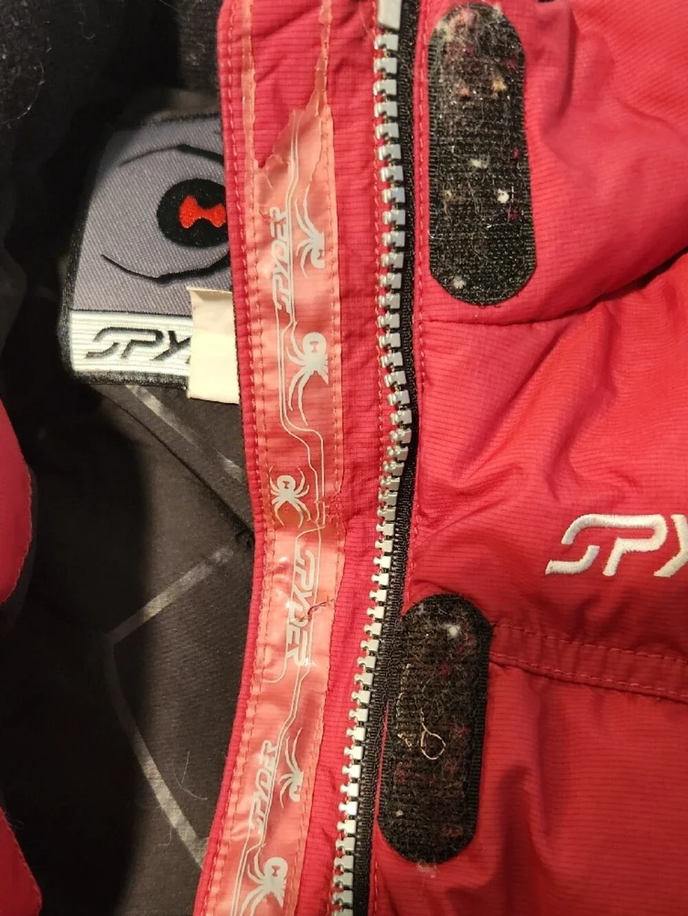 Vintage Spyder Kids Red Puffer Down Jacket Size 8